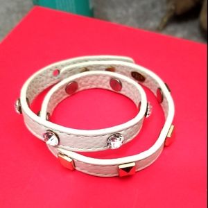 White Pleather Wrap Bracelet